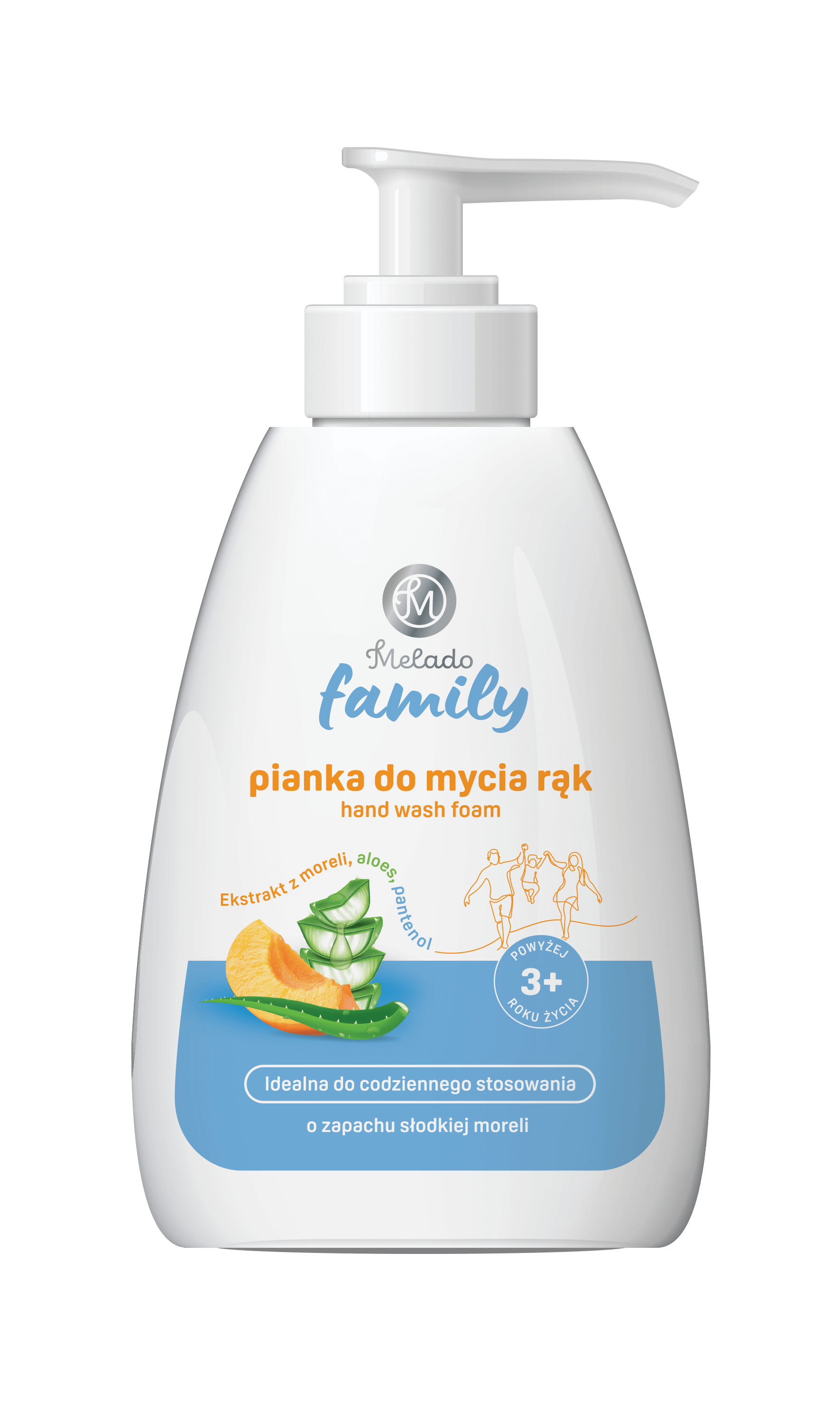 MELADO pena na umývanie rúk Family s výťažkom z marhule a aloe vera 