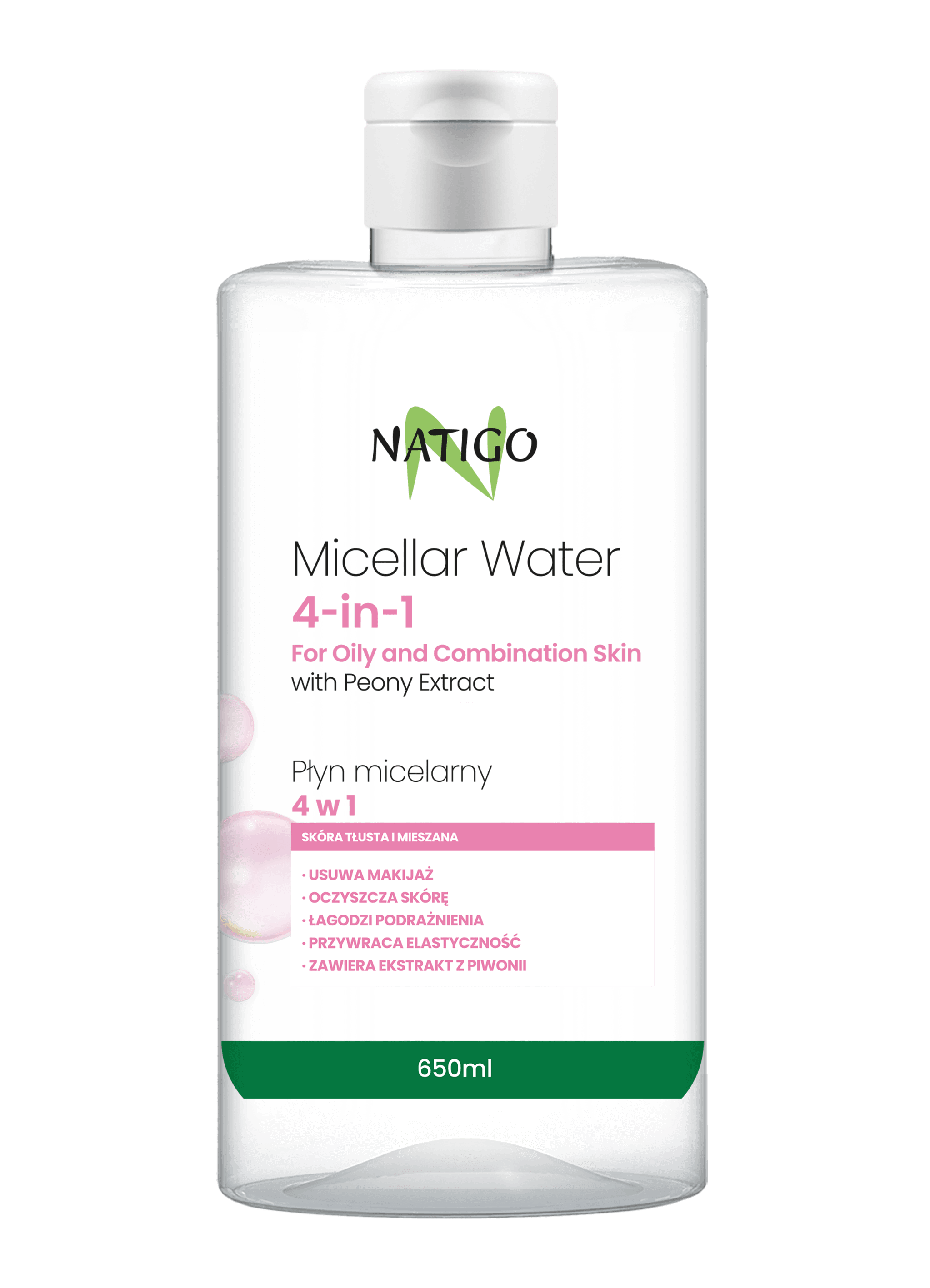 NATIGO micelárna pleťová voda s výťažkom z pivoniek 