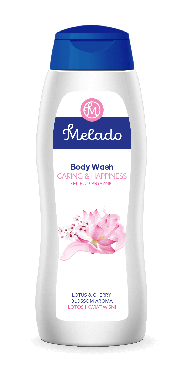 MELADO sprchový gél unisex Caring & Happiness - lotos a čerešňový kvet