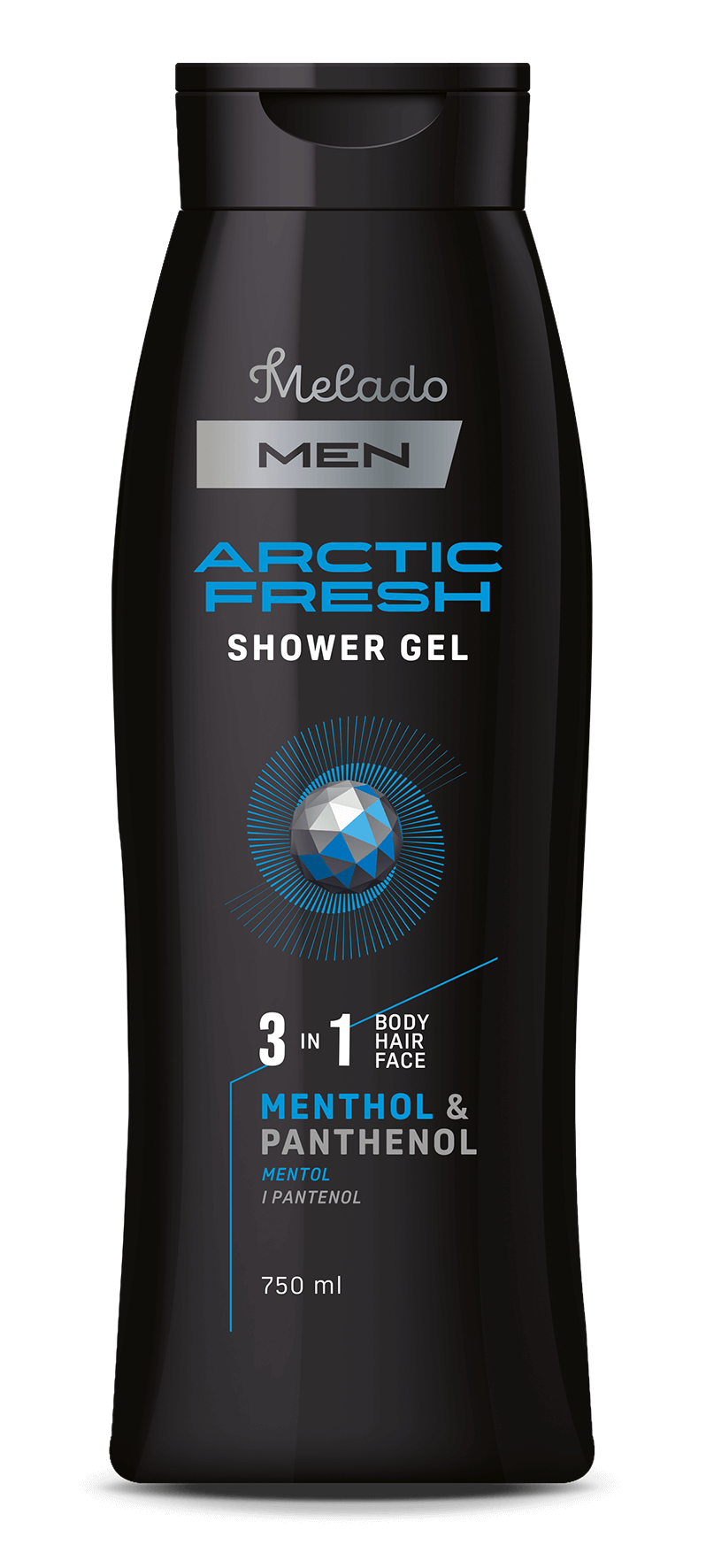 MELADO pánsky sprchový gél ARCTIC FRESH mentol a panthenol 3 v 1  