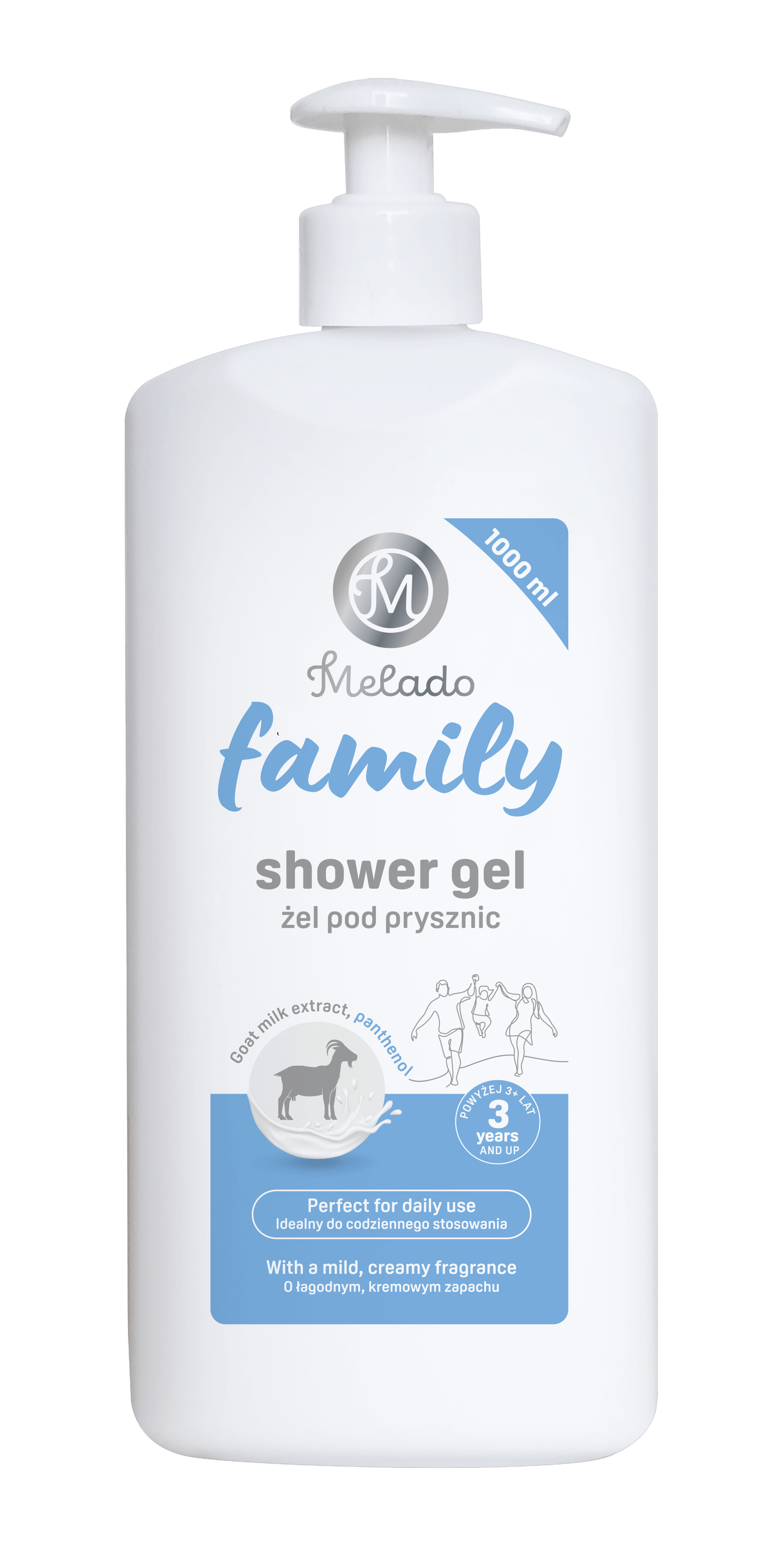 MELADO sprchový gél Family s jemnosťou kozieho mlieka